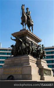 Statue of Russian king Alexander II, in Sofia, Bulgaria in a summer day