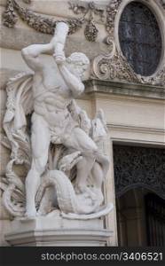 Statue of St. George killing the dragon