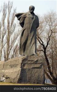 Statue of Taras Shevchenko in Moscow near Ukraina hotel