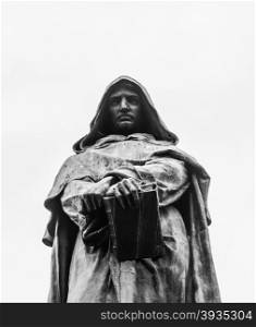statue of the heretic Giordano Bruno