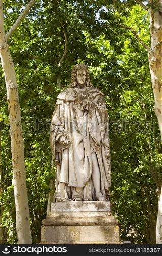 Statue on a pedestal, Montesquieu Statue, Place des Quinconces, Bordeaux, France