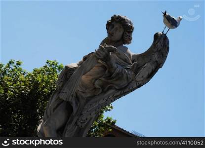 Statue on the Bridge of San Angelo, Vatican City, Rome, Italy