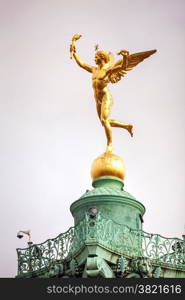 Statue on top of the July column at Place de la Bastille in Paris