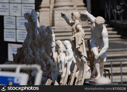 Statue souvenirs in Rome, Italy