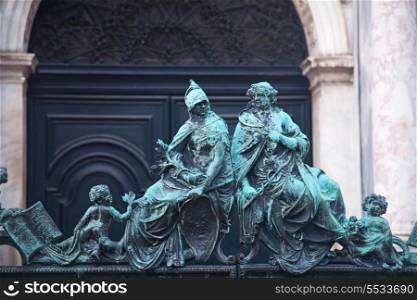 Statues near San Marco Campanile, Venice, Italy&#xA;