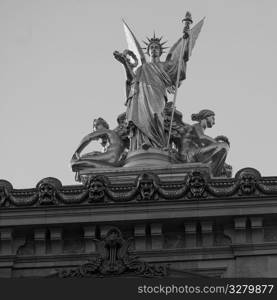 Staute on Palais Garnier in Paris France