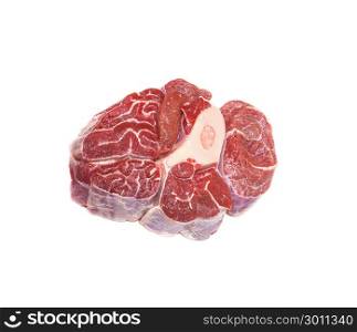 Steak beef with bone, isolated on white background