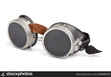 Steampunk goggles isolated on white