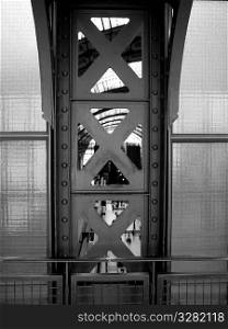 Steel beams of interior of Musee d&acute;Orsay
