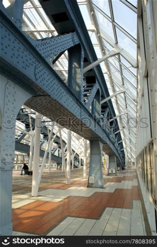 Steel brifge in Moscow, Russia