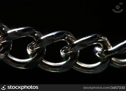 steel chain macro close up