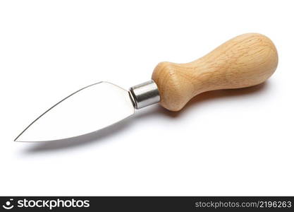 steel cheese knife isolated on white background. cheese knife isolated on white background