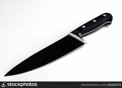 steel cook knife isolated on a white background