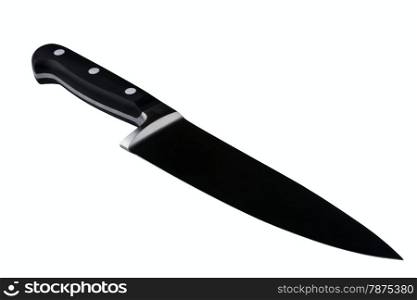 steel cook knife isolated on a white background