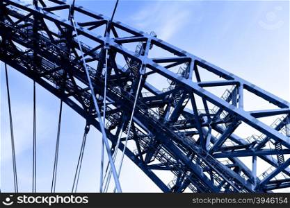Steel element of construction modern suspension bridge