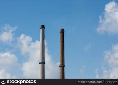 steel mill smoke stacks