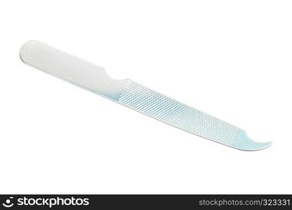 steel nail file on a white background