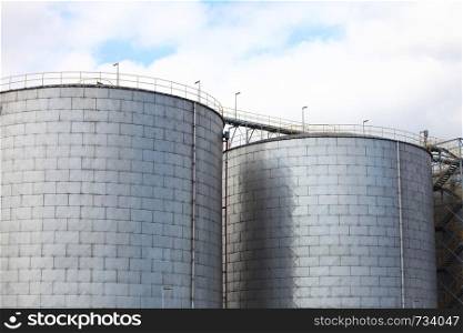 Steel tanks, Chemical Industry, Storage Tank In Industrial Plant