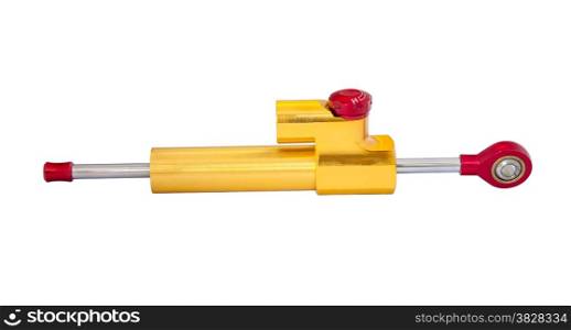 Steering damper or steering stabilizer isolated on white with clipping path
