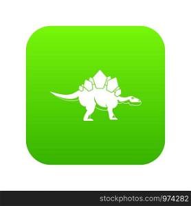Stegosaurus dinosaur icon digital green for any design isolated on white vector illustration. Stegosaurus dinosaur icon digital green