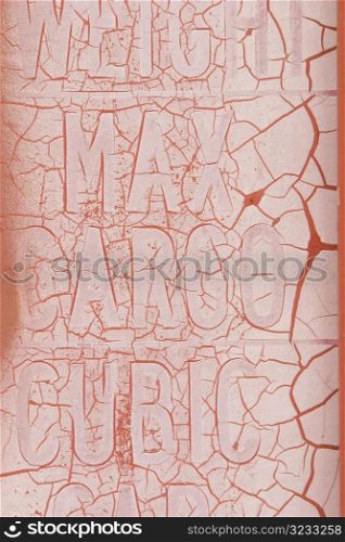 Stenciled cracked tiles