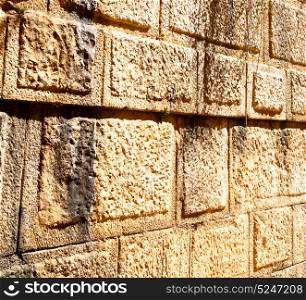 step brick in greece old wall and texture material the background
