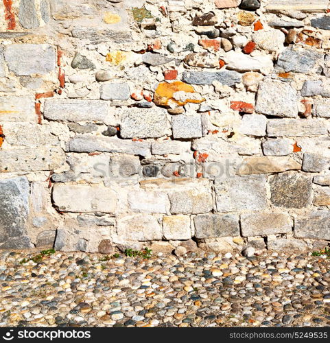 step brick in greece old wall and texture material the background