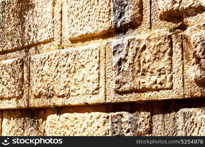 step brick in greece old wall and texture material the background