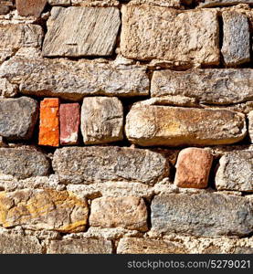 step brick in greece old wall and texture material the background