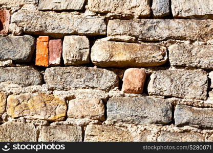 step brick in greece old wall and texture material the background