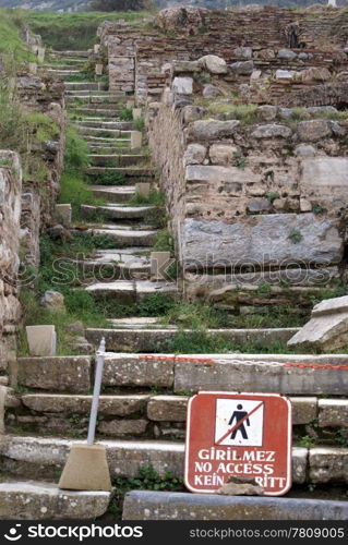 Steps and ruins in Ephesus, Turkey