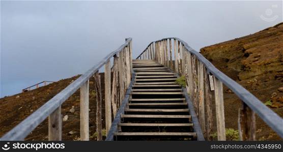 Steps walkway, Bartolome Island, Galapagos Islands, Ecuador