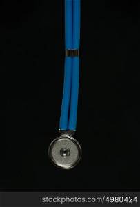 Stethoscope isolated on black