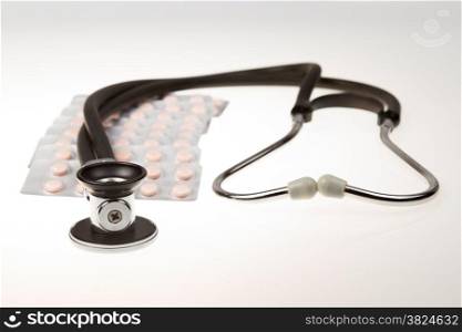 Stethoscope on isolated white background