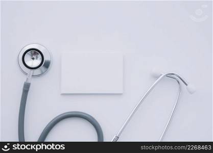 stethoscope with business card
