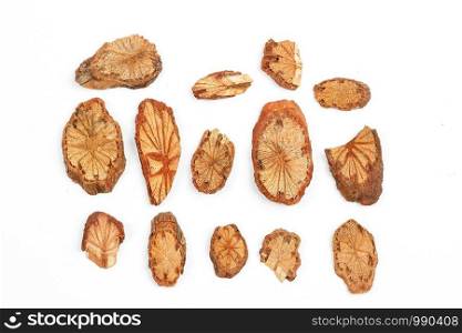 stick pieces on white isolated background