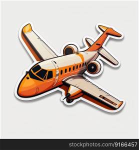 Sticker rc airplane isolated. Generative AI. High quality illustration. Sticker rc airplane isolated. Generative AI