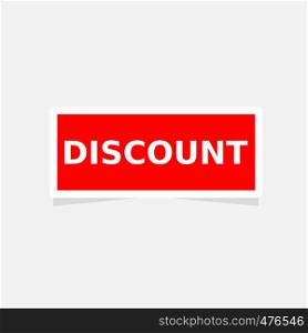 sticker red label discount on white background vector.