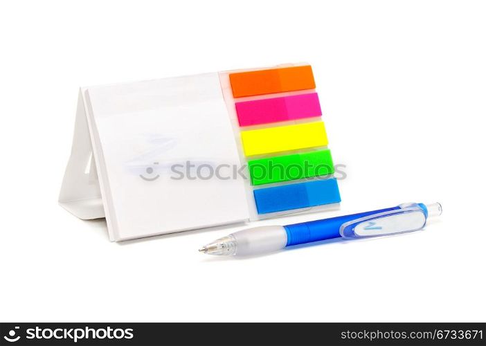 stickers end pen isolated on a white background