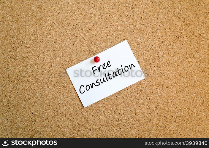 Sticky Note On Cork Board Background And concept free consultation