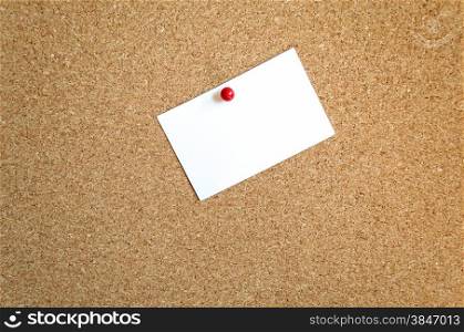 Sticky Note On Cork Board Background And Place For Text