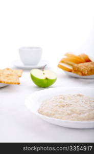 Still-life of products of a healthy food on a white background