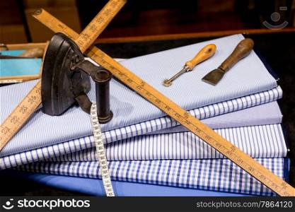 Still Life of Tailor&rsquo;s Shop with Tools of the Trade and Cloth