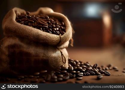 Still life shot of coffee beans. Neural network AI generated. Still life shot of coffee beans. Neural network AI generated art