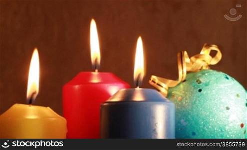 Still-life with Christmas candles.