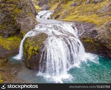 Stjornarfoss waterfall near Kirkjub?jarklaustur - Kleifar, or simply Klaustur, Iceland