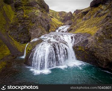 Stjornarfoss waterfall near Kirkjub?jarklaustur - Kleifar, or simply Klaustur, Iceland
