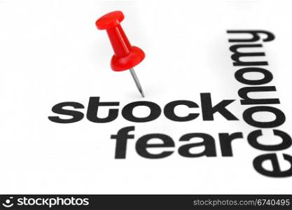 Stock and fear concept