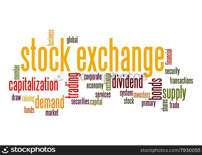 Stock exchange word cloud