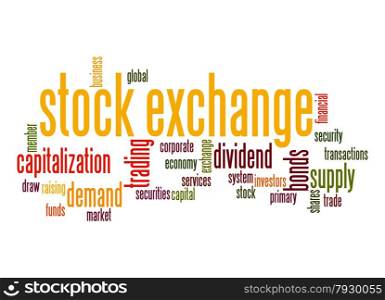 Stock exchange word cloud